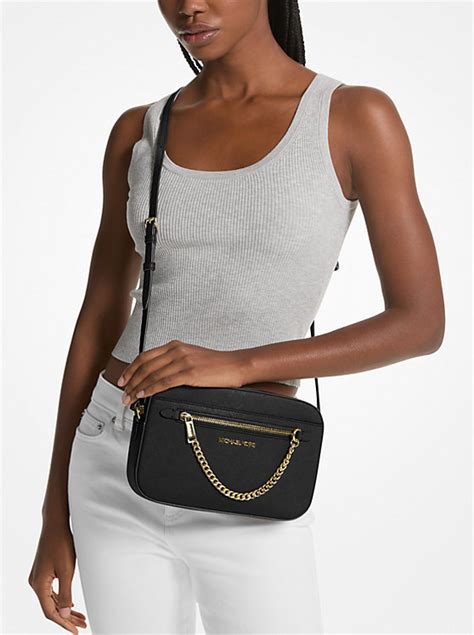 michael kors fulton small saffiano leather crossbody|michael kors saffiano jet set.